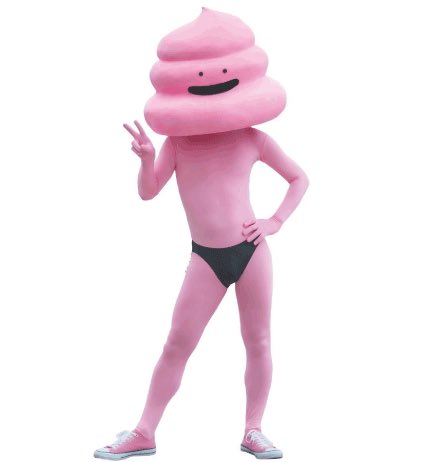 Pretty Unko-man is a pink poop who encourages children who are embarrassed about pooping at school to use the toilet with peace of mind.