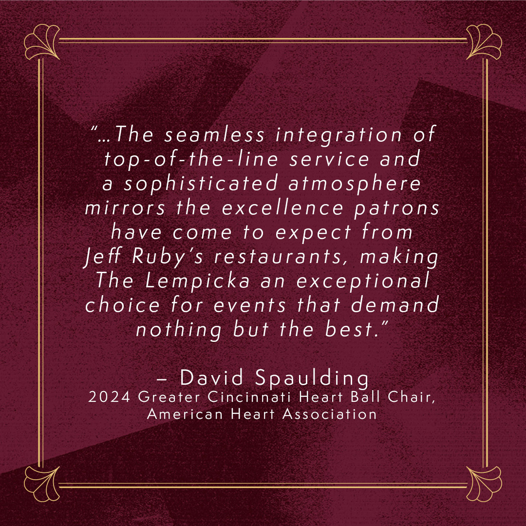 📍The Lempicka We have remarkably high standards. Nothing compares to the impeccable service, warmth, and hospitality delivered to you the only way we know how – the Jeff Ruby way. Start planning your fundraiser with confidence at TheLempicka.com. @TheRealJeffRuby