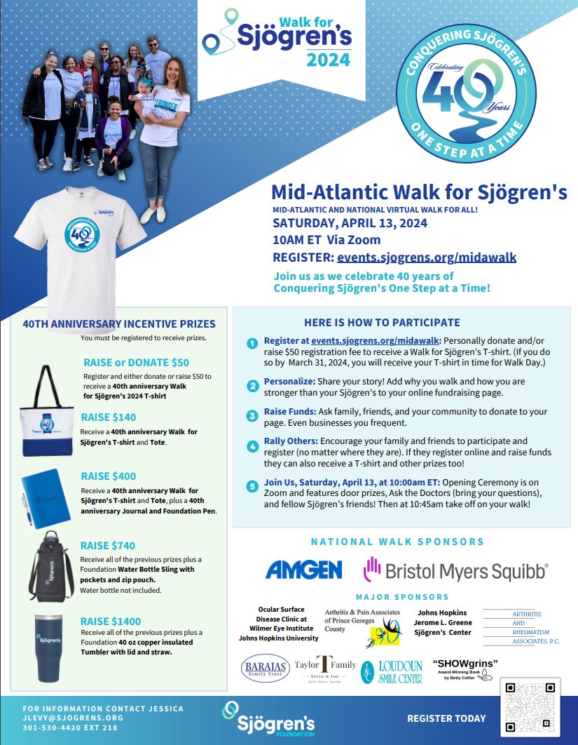 💰Join us to help raise money in the fight for #Sjogrens research and patient advocacy with the @SjogrensOrg CLICK HERE: events.sjogrens.org/site/TR;jsessi… PLEASE HELP US FIGHT THIS DISABLING DISEASE! This is a virtual walk, so easy-peasy