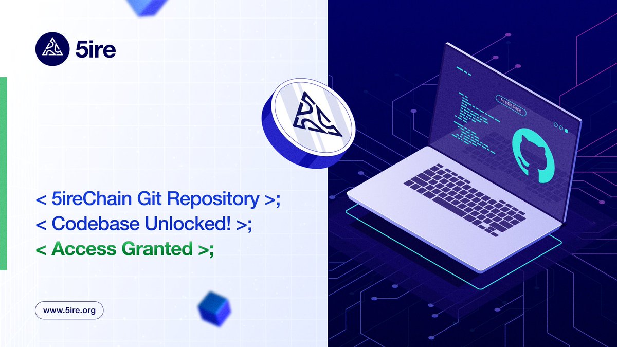 👨‍💻
The 5ireChain Git repository is officially live for all to see! 🎉 

You can now stay updated on our progress and even pitch in with contributions.

5ire Github 👉 github.com/5ire-tech