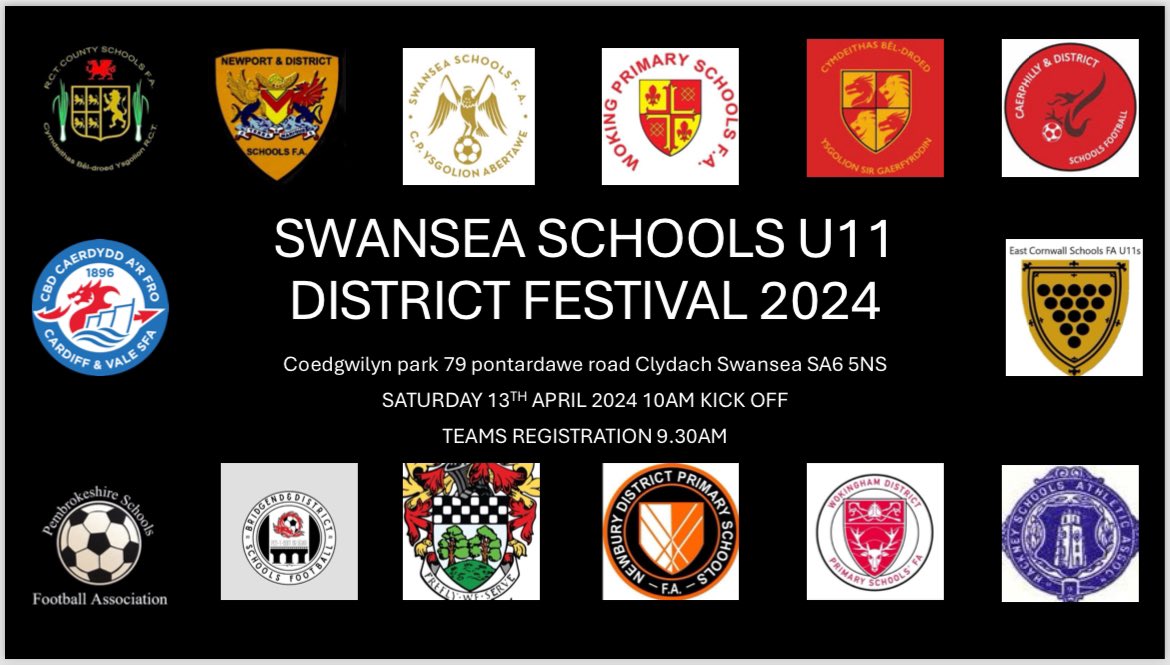 We are looking forward to taking part in the <a href="/SwanseaSFA/">Swansea Schools F.A.</a> district festival this coming weekend! 

All the details can be found on our website under fixtures!