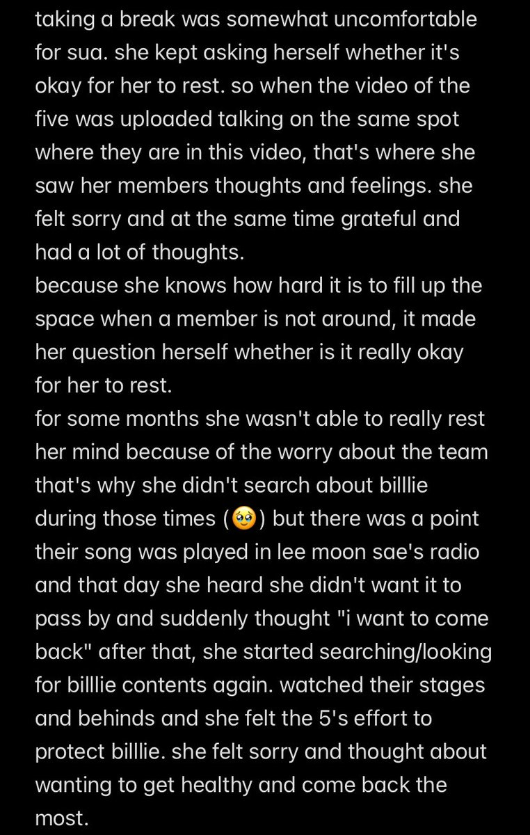 luvbilllie's tweet photo. moon sua about her break https://t.co/qYKsXSiFpX