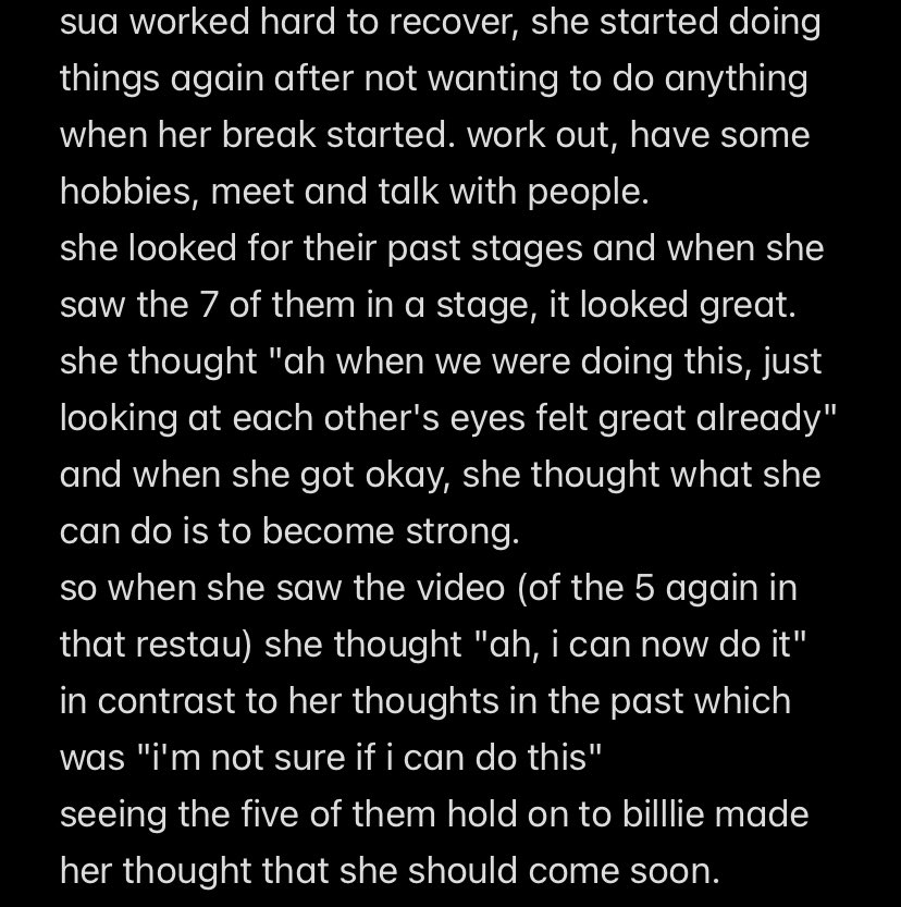 luvbilllie's tweet photo. moon sua about her break https://t.co/qYKsXSiFpX