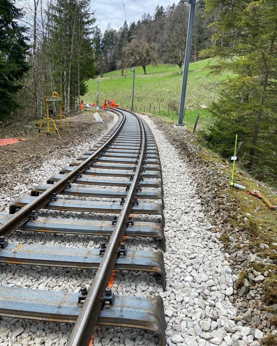 SBBTrainDriver's tweet photo. Une partie de l'infrastructure de la ligne Le Locle - Les Brenets est renouvellée alors que la ligne devait initialement voir passer son dernier train il y a 4 mois 🥹🥹

J'aime ça ❤️

(📸 Images du compte Insta de Transn) https://t.co/7TKKbORy2g