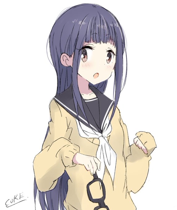 「hair down school uniform」 illustration images(Latest)