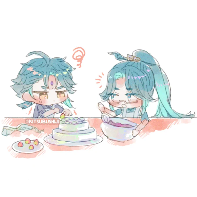 𝔻𝕒𝕪 𝟙𝟚閑雲とお菓子作り…Baking cakes with Xianyun1日1魈  1 Day 1 Xiao 