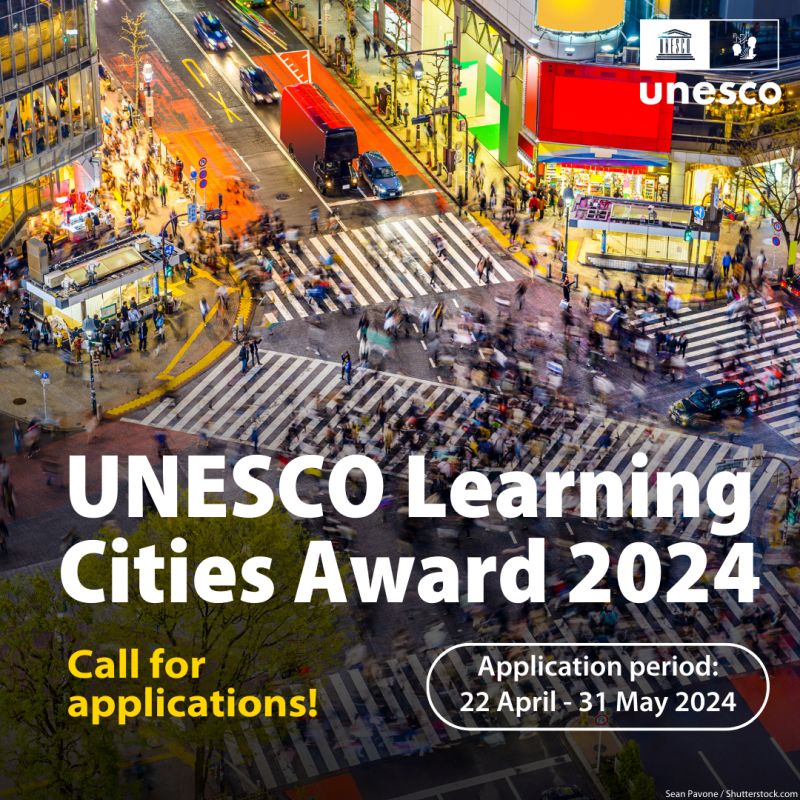 🏆 Exciting News! 🏆

Calling all cities dedicated to education and lifelong learning! 🌍✨
Apply now for the prestigious UNESCO Learning City Award and showcase your commitment to excellence in learning initiatives. 🎓

bit.ly/43RYV2V

🌟 #UNESCO #LearningCity