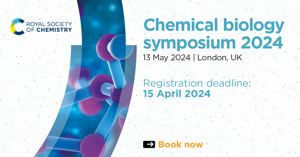 Don’t miss this opportunity to find new collaborations from across the breadth of #ChemicalBiology! Registration for this year’s chemical biology symposium closes on 15 April. Secure your place for a day of expert talks, innovative posters & networking: rsc.li/cbs2024