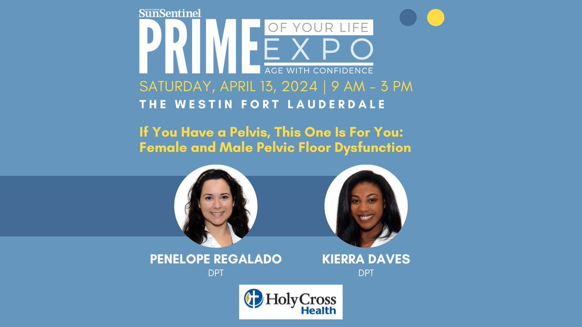 Look for Holy Cross on 4/13 at the PRIME Expo, a FREE interactive lifestyle expo for active adults and seniors. Open to the public from 9a to 3p at The Westin Fort Lauderdale at 400 Corporate Drive (I-95 &amp; Cypress Creek Rd). Check out the details at sunsentinel.com/prime.