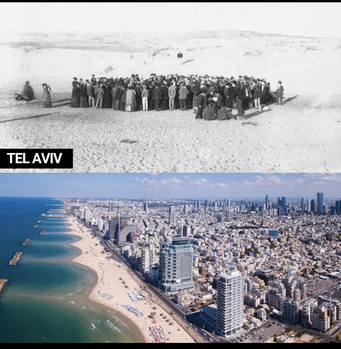 Tel Aviv, 1909 vs 2024

💙🇮🇱💙
#AmYisraelChai