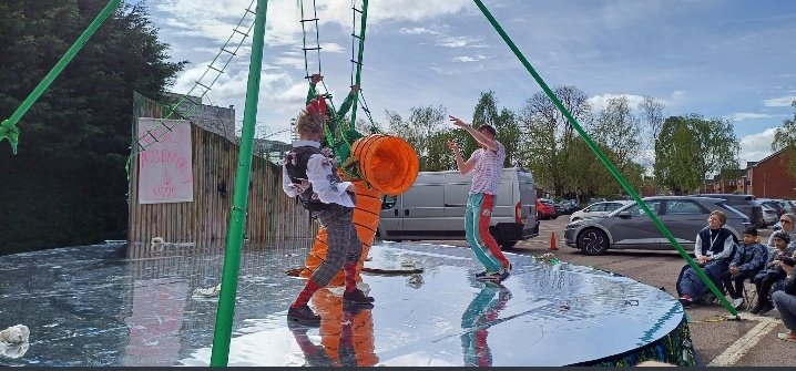 What a joy to evaluate Fish Boy by @2faceddance ! This project has engaged so many children through workshops and now performance. Such a powerful message about taking care of the environment that nurtures us. @ThomasCantilupe (photos by Eamon of @FriendsUpperWye )