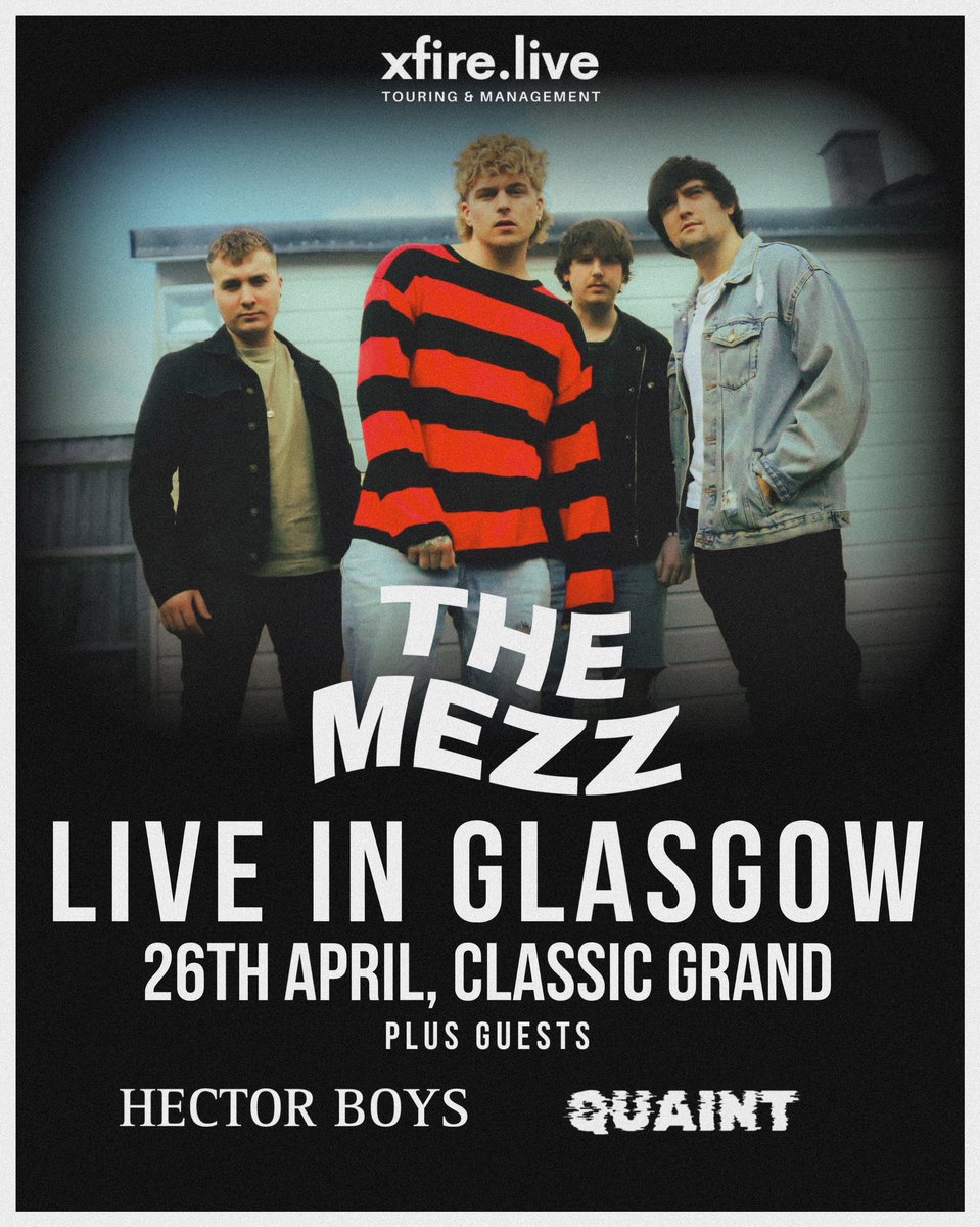 SUPPORTS ADDED FOR GLASGOW!! @hectorboys_band and @quaintband will be joining us for a mega night in Scotland 💙 🎟️: skiddle.com/whats-on/Glasg…