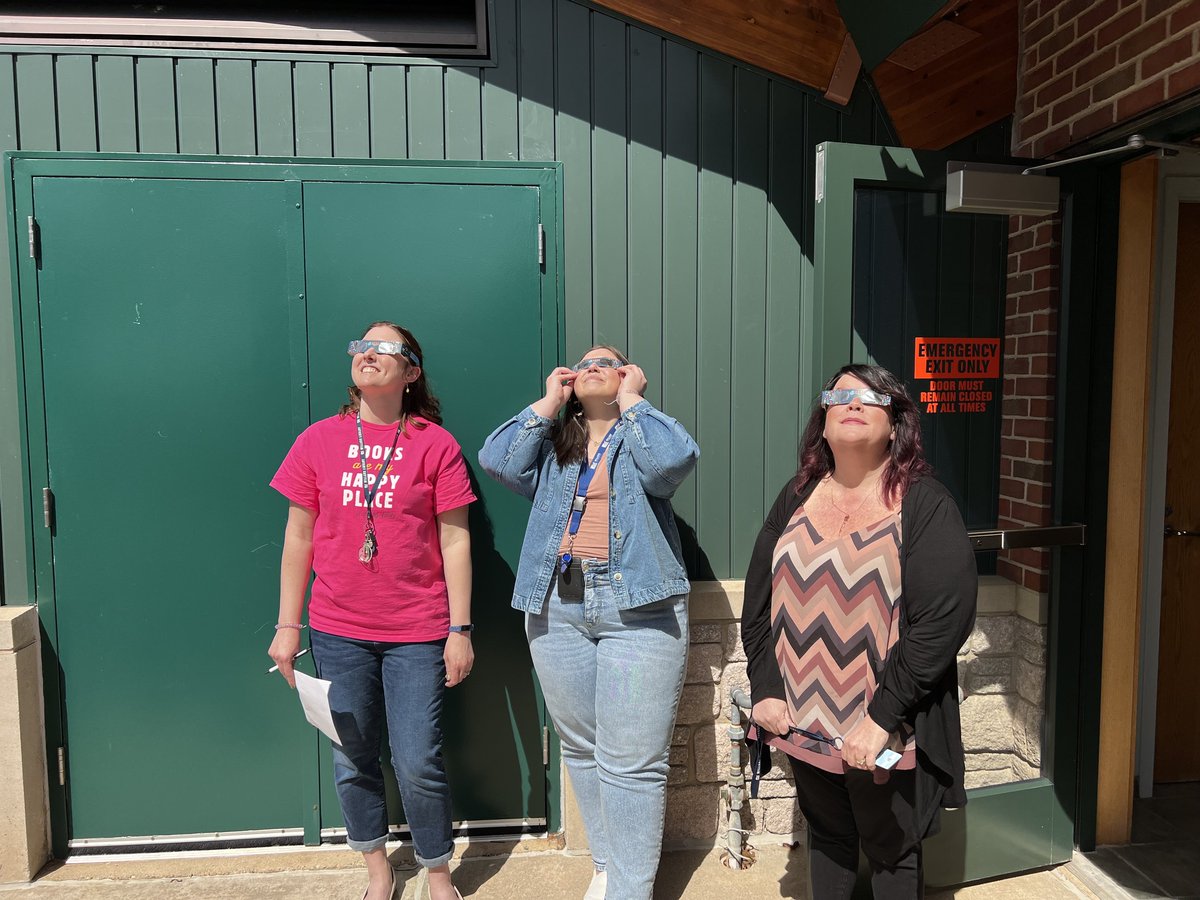 Our Eclipse PARTY at the Helen Warner Branch! 😎🌙 #Eclipse2024 #SolarEclipse2024 #eclipseparty #libraryfun