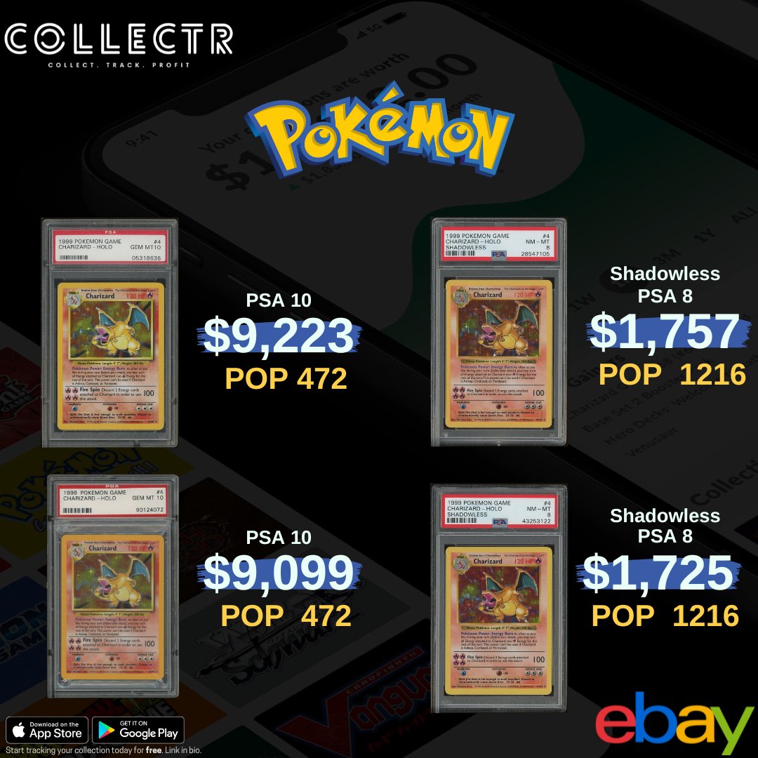 Check out the most recent #Charizard sales on #ebay!

#pokemontcg #psacard #pokémon #pokemoncollector #pokemoncommunity #japanesepokemon #psa10 #bgs