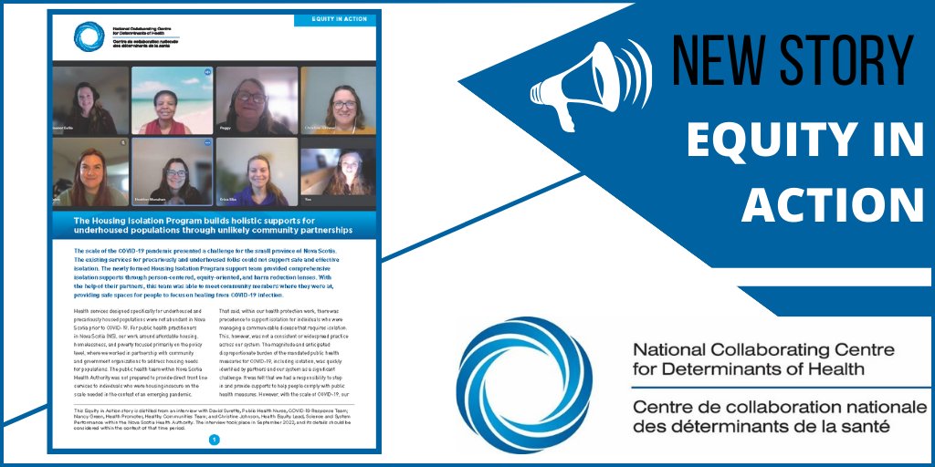 Read the latest Equity in Action story to discover how the Housing Isolation Program (HIP) became the 'HIPpest' team @NSHealth by providing comprehensive isolation supports for underhoused folks. 👉nccdh.ca/learn/equity-i… #healthequity