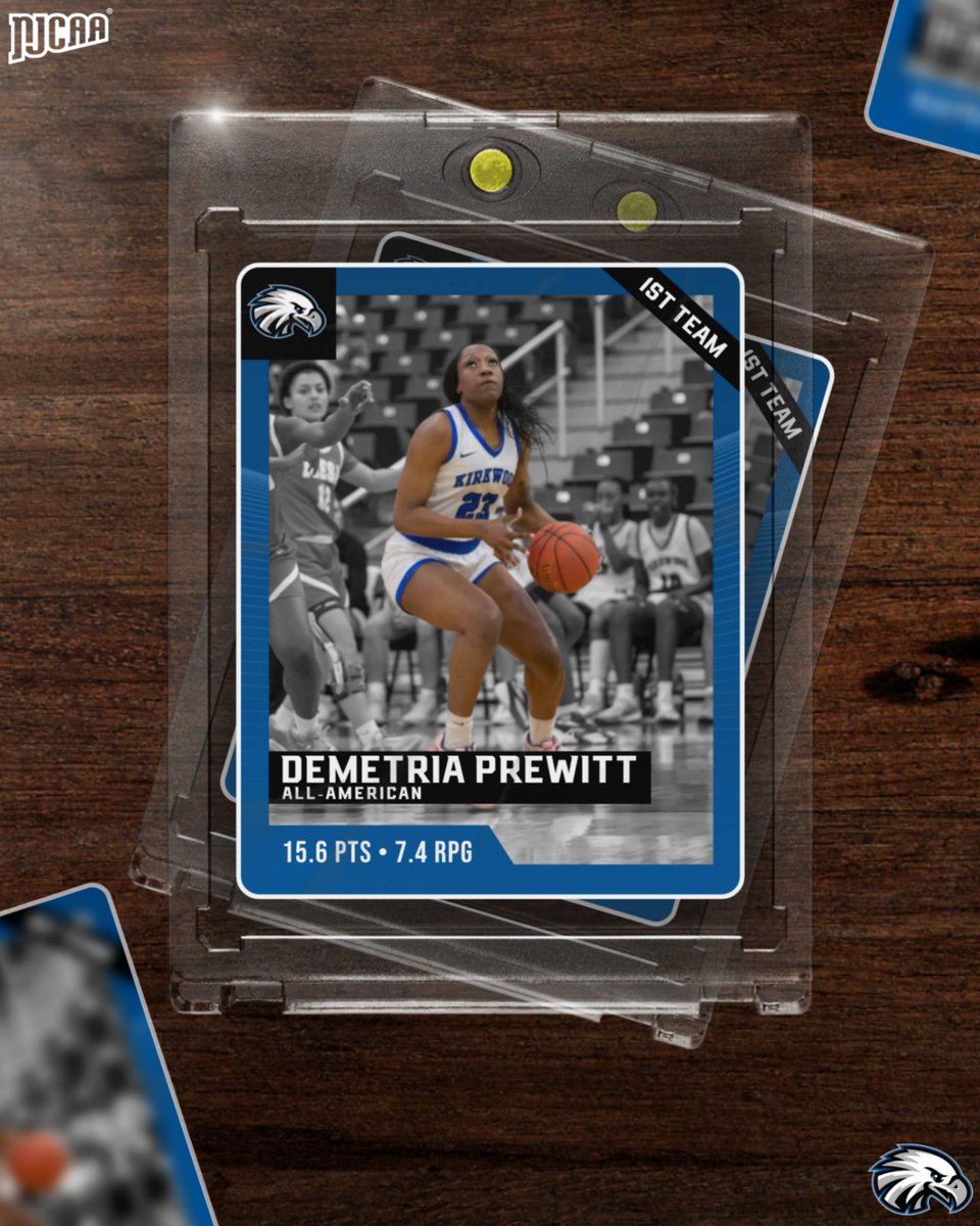 ＡＬＬ－ＡＭＥＲＩＣＡＮ Congratulations to Demetria Prewitt for being voted to the @NJCAA First Team! This is the perfect bow to tie on her Sophmore year at Kirkwood to go along with a 2024 National Championship! ✍️ shorturl.at/egw68 #GoEagles🦅🏀 | @KCC_WBB