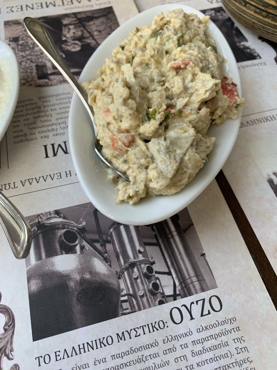 rico_stathis's tweet photo. Tried the #To_Elliniko today a restaurant which is part of the Hilton in Nicosia delicious food….. aubergine dip, white taramosalata, prawn saganaki, bream stuffed with spinach(forgot to picture) and a crisp #SauvignonBlanc all in all 10 out of 10 #Hilton #ToElliniko https://t.co/IcUV2Mcifq