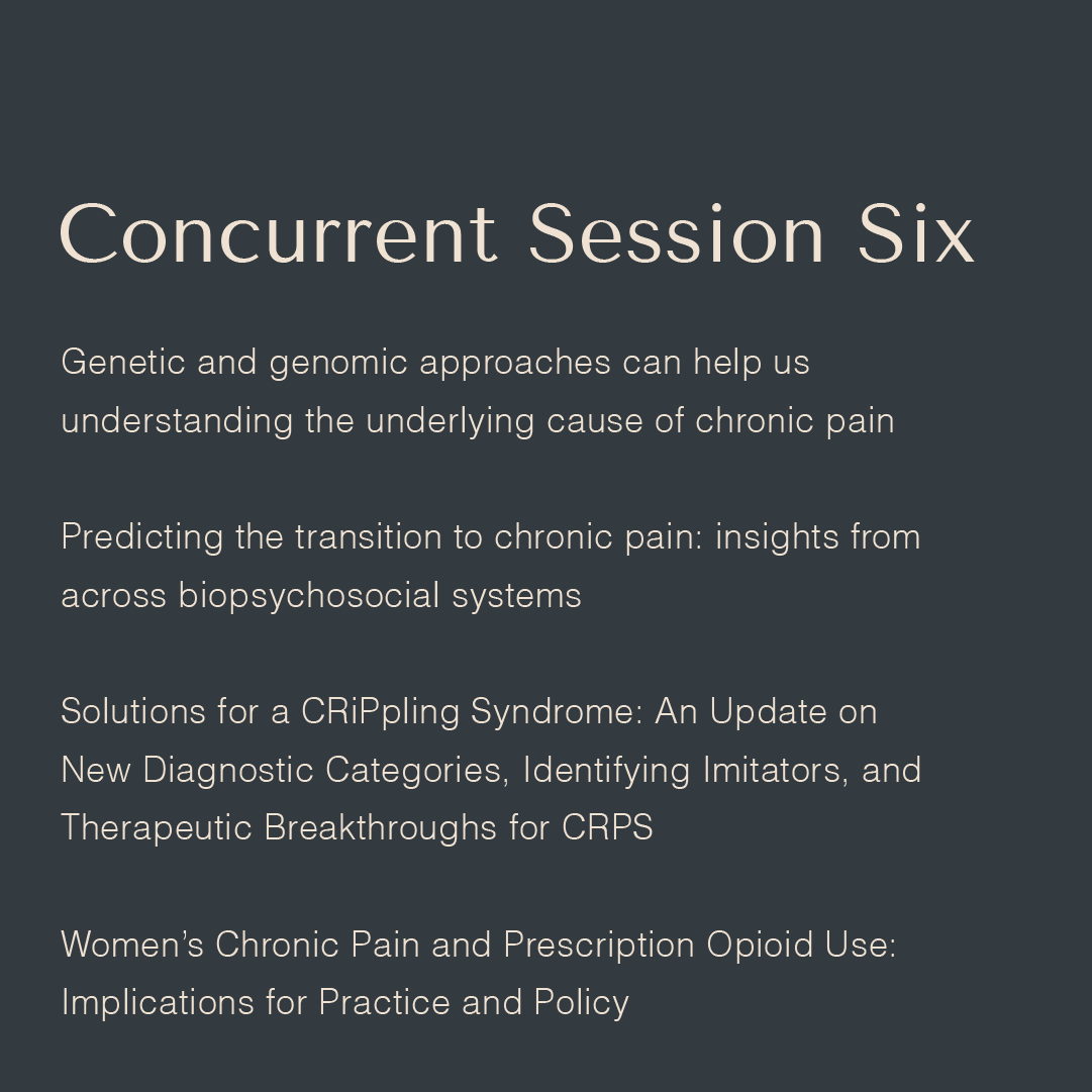 Delve into the diverse range of topics showcased in Concurrent Session Six as detailed in our conference schedule. ⨠ canadianpainsociety.ca/annualmeeting⁠ ⁠ ⁠⁠#CanadianPain24 #CanadianPainSociety #annualscientificmeeting #SociétéCanadienne24