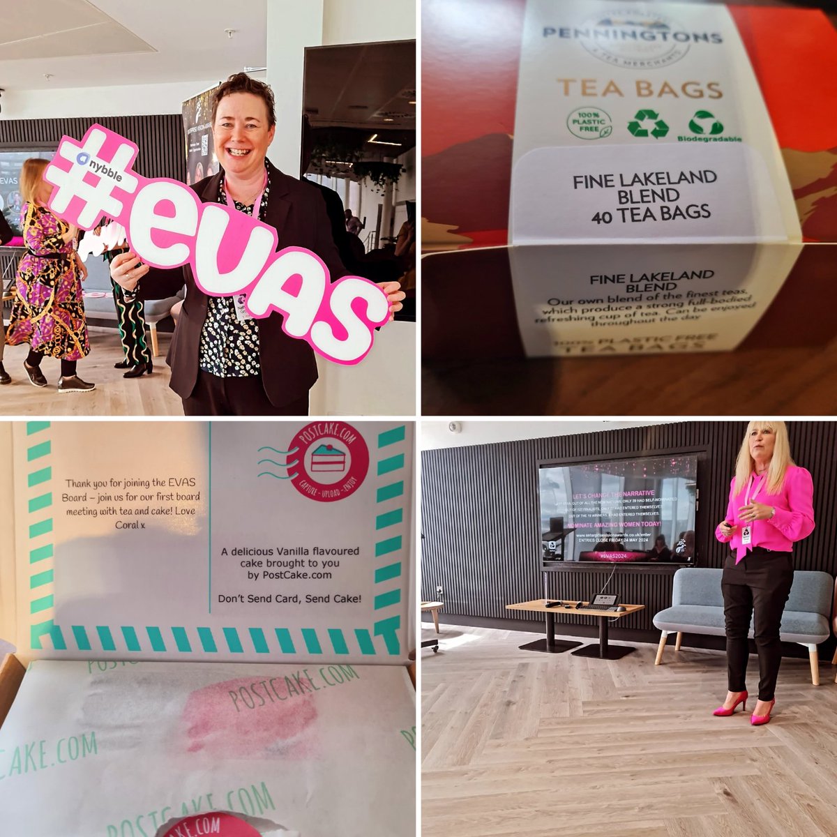 CrowberryEnergy's tweet photo. Fab day out in #Manchester for the @Eva_Awards 2024 and Board meeting with @Pinklinkladies thanks to @PostCake_com looking forward to the #judging we are category #sponsors for #SustainableBusiness time to get #nominating. @maryrfinnegan https://t.co/dvlZJB7mL6