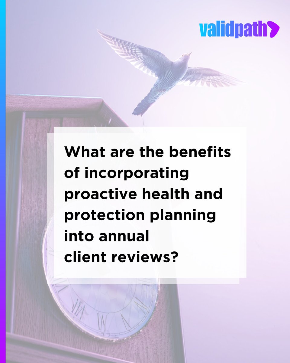 ValidPath's tweet image. Following World Health Day, we have explored why incorporating proactive healthcare planning into annual client reviews is best practice.

Here are four key reasons:

#WorldHealthDay #IndependenceisEverything #IFANetwork