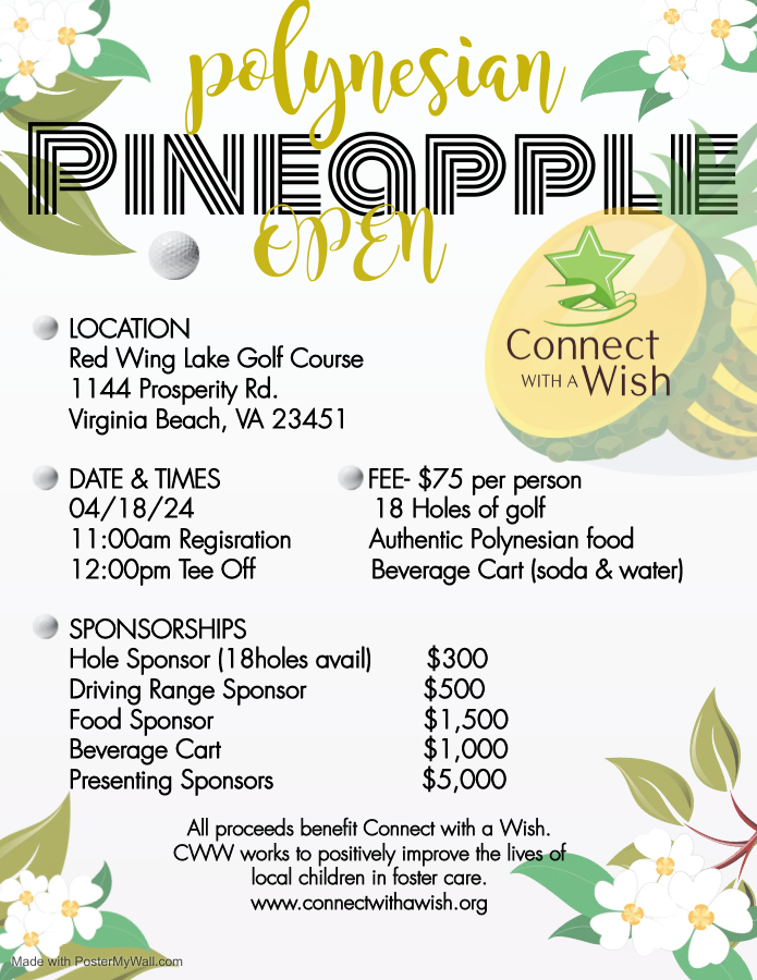 Join us at our Polynesian Pineapple Golf Tournament A WEEK FROM TODAY, 4/18! Head to our Facebook event for all info: fb.me/e/4rPGCsv62