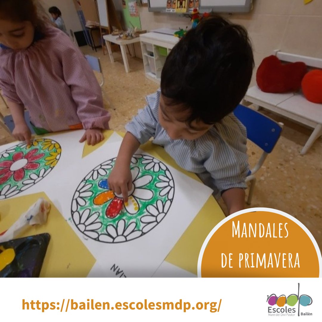 MDPBailen's tweet photo. Pintar mandales sempre triomfa, però és que si a sobre és amb pintura de dits ja... Què guay! Omplim-ho tot amb els colors de la primavera com els nens i nenes d'I4🌸🌼🌹🪻

#mdpbailen
#educacióinfantil https://t.co/VlT1lmI2K0