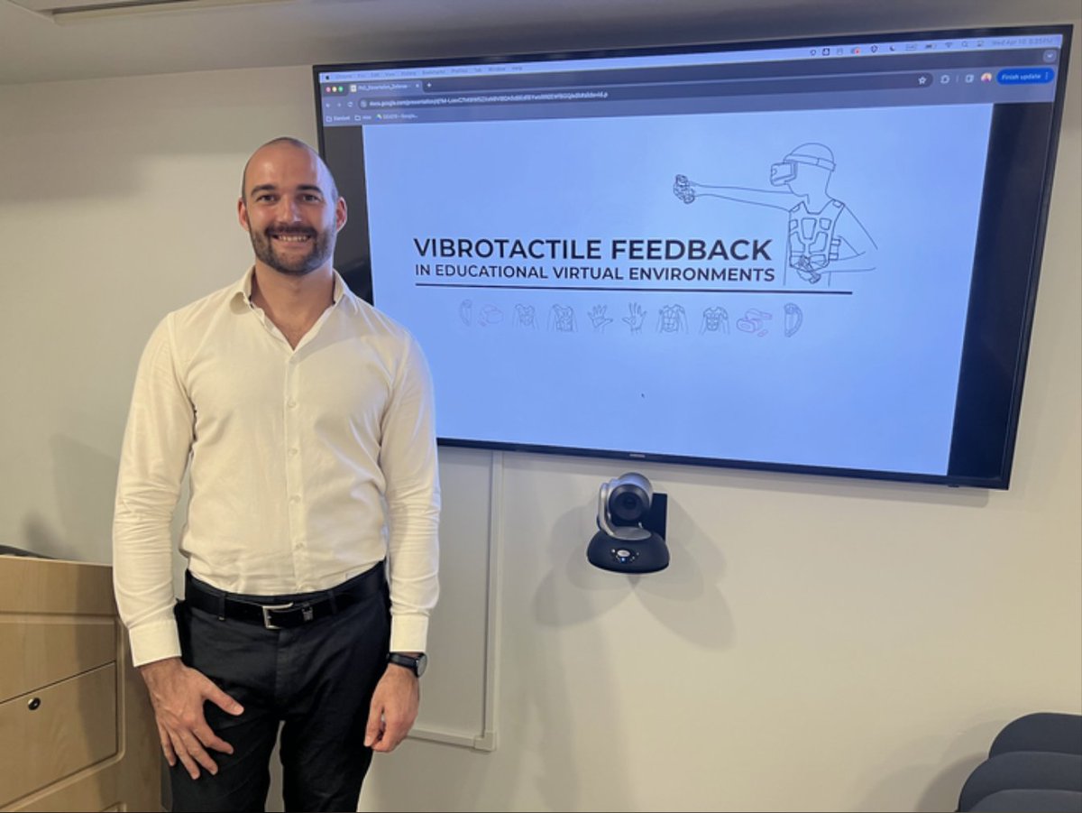 Jan L. Plass (@janplass) on Twitter photo Congratulations, Dr. Fabian Froehlich, for successfully defending your dissertation entitled "VIBROTACTILE FEEDBACK IN AN EDUCATIONAL VIRTUAL ENVIRONMENT" yesterday! <a href="/nyuniversity/">New York University</a> <a href="/nyusteinhardt/">NYU Steinhardt</a> <a href="/nyu_ect/">NYU Steinhardt Educational Communication and Tech</a> <a href="/NYU_CREATE/">NYU_CREATE</a> Congratulations, Dr. Fabian Froehlich, for successfully defending your dissertation entitled "VIBROTACTILE FEEDBACK IN AN EDUCATIONAL VIRTUAL ENVIRONMENT" yesterday! <a href="/nyuniversity/">New York University</a> <a href="/nyusteinhardt/">NYU Steinhardt</a> <a href="/nyu_ect/">NYU Steinhardt Educational Communication and Tech</a> <a href="/NYU_CREATE/">NYU_CREATE</a>
