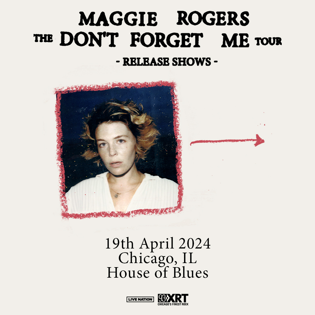 .@MaggieRogers wants to get tickets directly to fans for her upcoming “The Don’t Forget Me Tour”. Fans can purchase tickets to the Chicago 4/19 & 10/24 shows in-person at House of Blues Chicago on Fri. 4/19 from 10AM-5PM while supplies last. More info: shop.maggierogers.com/pages/tour