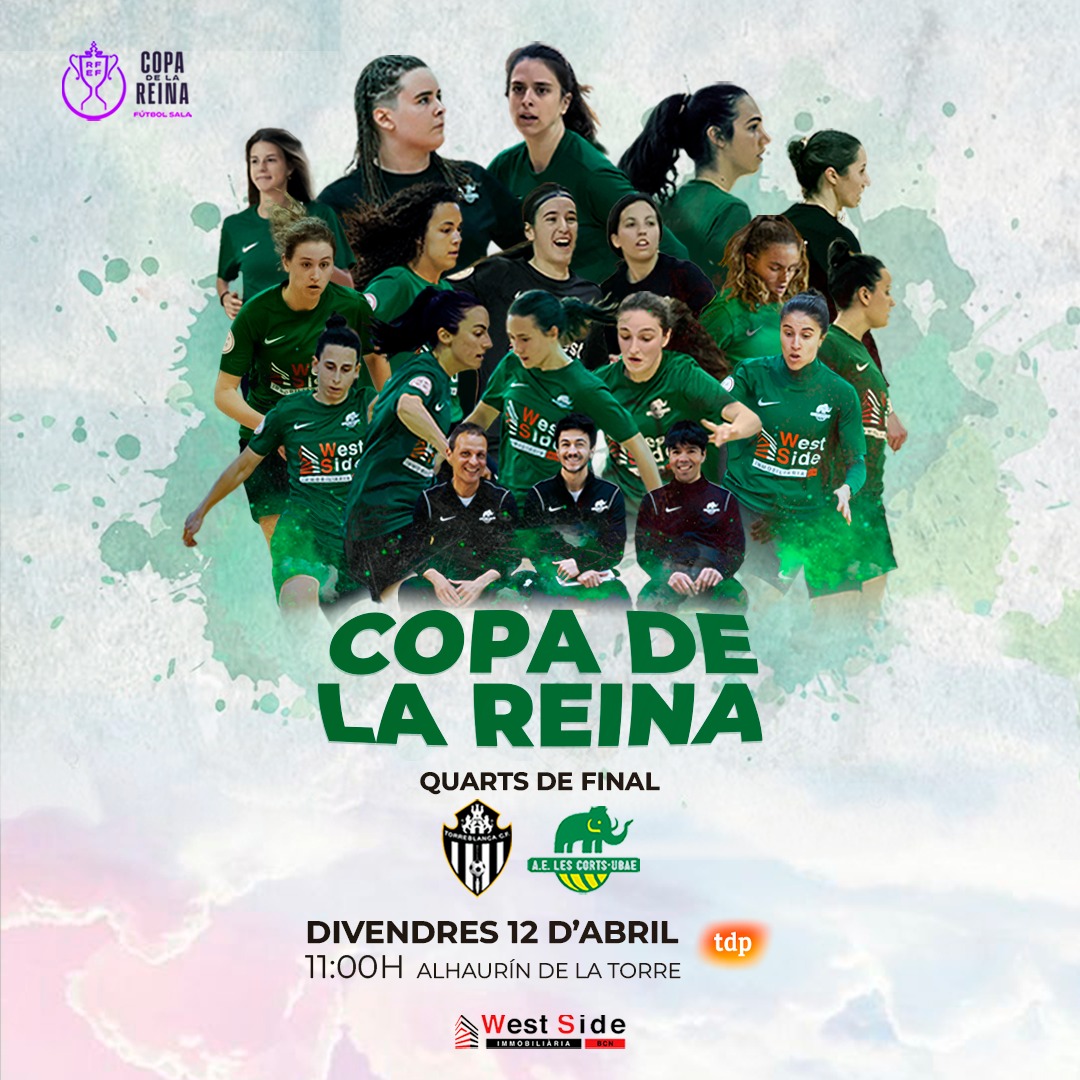 FUTSAL | ⚽ TENIM UNA CITA HISTÒRICA!

🏆 El Sènior A fem. juga demà divendres els 1/4 de final de Copa de la Reina <a href="/FutSalRFEF/">Futsal RFEF</a>.

⚔️ <a href="/TorreblancaFS1/">Melilla Ciudad del Deporte Torreblanca C.F</a>
📅 Dv. 12/4
🕟 11:00
📍 P.M. El Limón - Alhaurín de la Torre
📺 <a href="/teledeporte/">Teledeporte</a>

Som-hi mamuts!

💚🦣

#OrgullMamut #CopadelaReinaFS