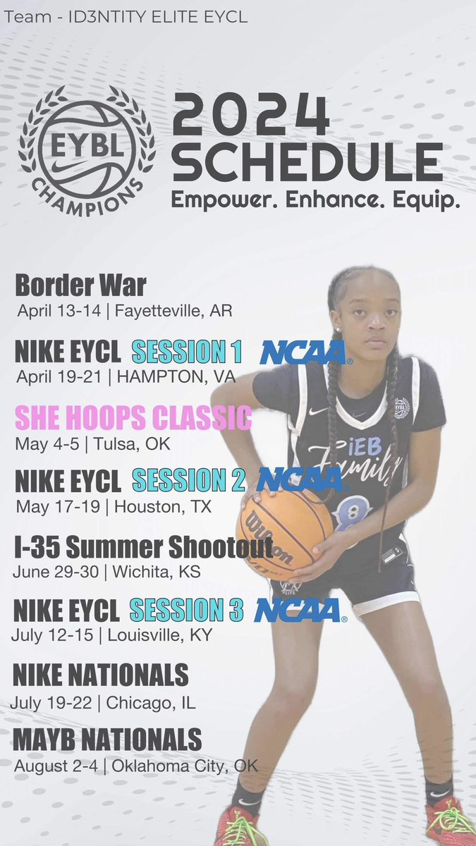 Summer schedule #eybl #eycl #Identityelite #basketball