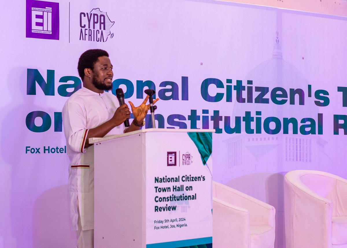 In his welcome Speech @AmbChrisIyama ED CYPA Africa shared the commitment of CYPA Africa and Equity international to making democracy work and creating platforms where people come together to have conversations that affect them.