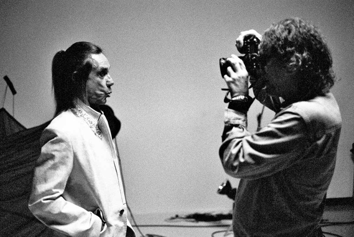 “I like the relationship between myself and the subject. That’s something that I’ve always enjoyed.”  Mick on set with @IggyPop 📸 Cody Smyth