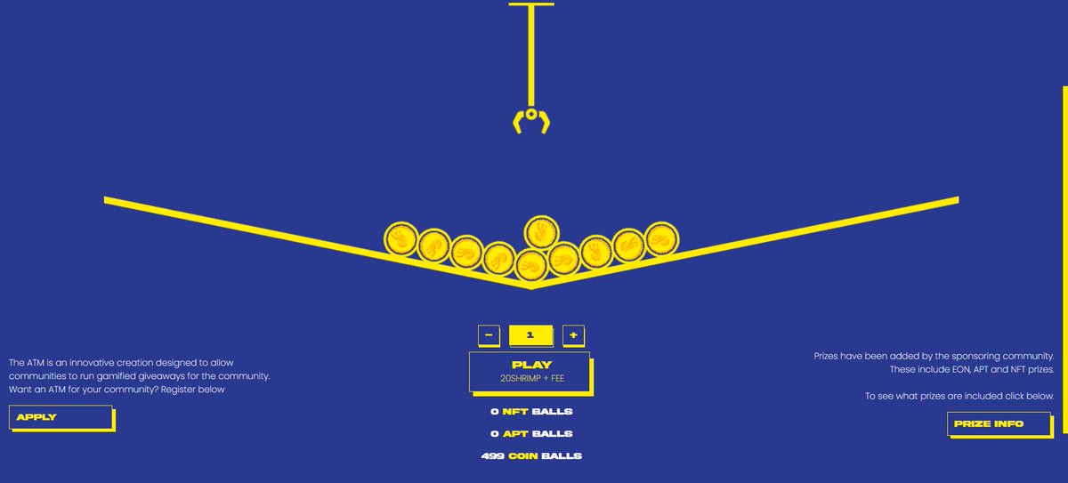 Who's ready to gamble and BURN some SHRIMP? 🔥

The SHRIMP claw will go live tonight - powered by <a href="/EonLabsXYZ/">Eon Labs</a>!

1 play = 20 $SHRIMP.

You'll be able to win $SHRIMP, <a href="/Aptomingos/">Aptomingos</a> and [REDACTED] Keys.

All SHRIMP consumed by the toy machine will be BURNED! 🦐