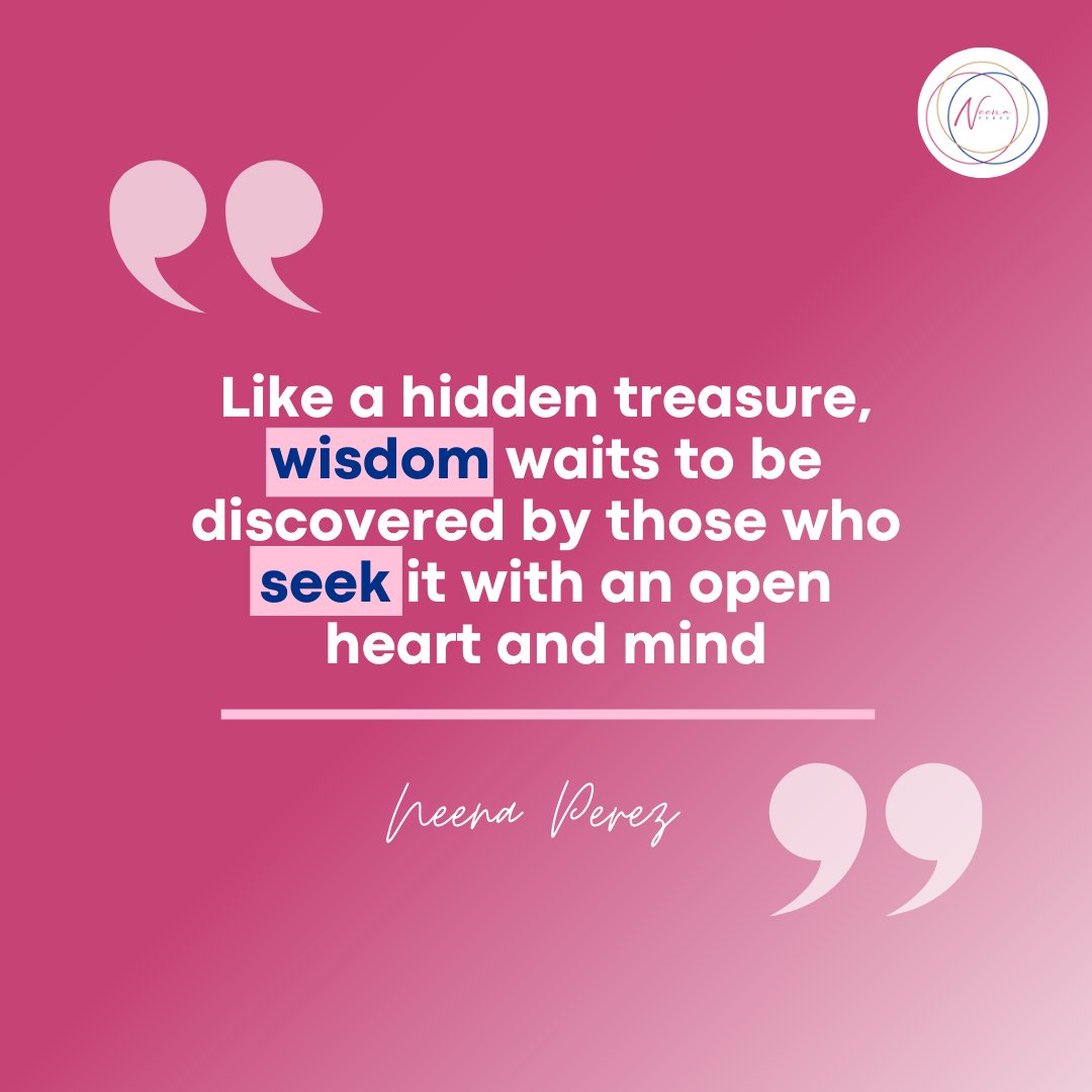 Journey into the depths of your soul, where wisdom lies hidden like a treasure waiting to be unearthed. 

#coach #neenaperez #womenleaders #womenentrepreneurs #womeninbusiness #empowermentjourney
#WisdomSeekers #OpenHeart #MindfulLiving #SoulJourney #LIFECOACH