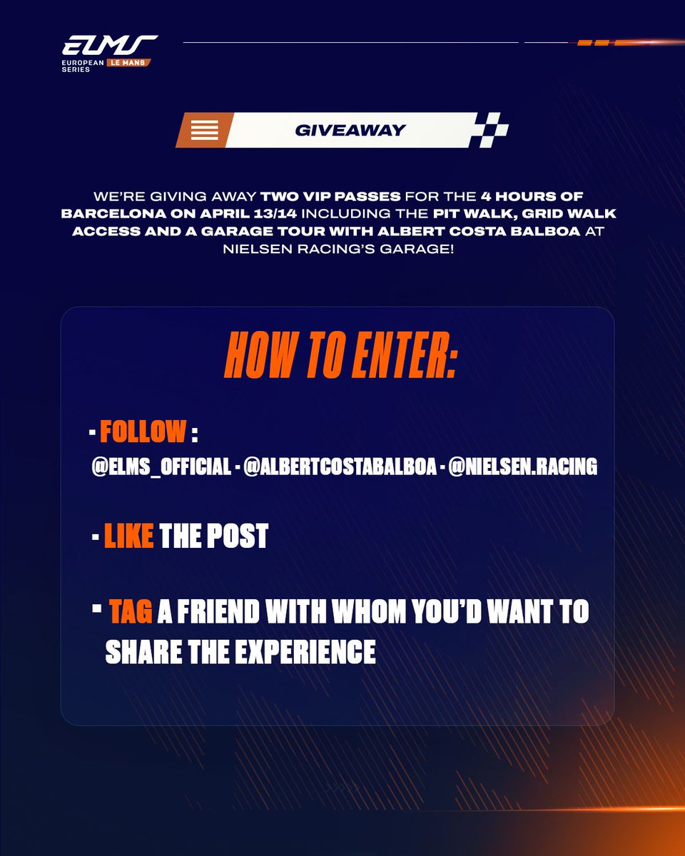 4 Hours of Barcelona pass giveaway on Instagram! Link to enter on the replies to keep Elon happy 😉👇 #ELMS