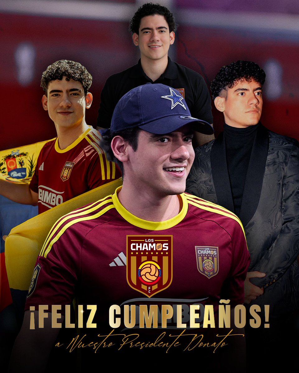 ¡𝑭𝒆𝒍𝒊𝒛 𝑪𝒖𝒎𝒑𝒍𝒆𝒂𝒏̃𝒐𝒔 @TheDonatoYoutub ! 🎂🇻🇪 De parte de todo el equipo de Los Chamos FC, le deseamos las más cordiales felicitaciones!!! Gracias por tu entrega y compromiso con el equipo!. #LoschamosFC #kingsleague #TheDonato