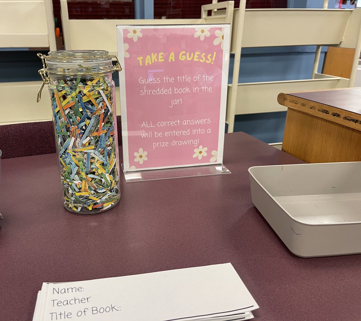 📚 Turning weeded books into a guessing game at the library! 🤔 Can you guess the title? The @fmgilbert students are loving it! 💙🐈‍⬛🕶️#SchoolLibraryMonth @IrvingLibraries