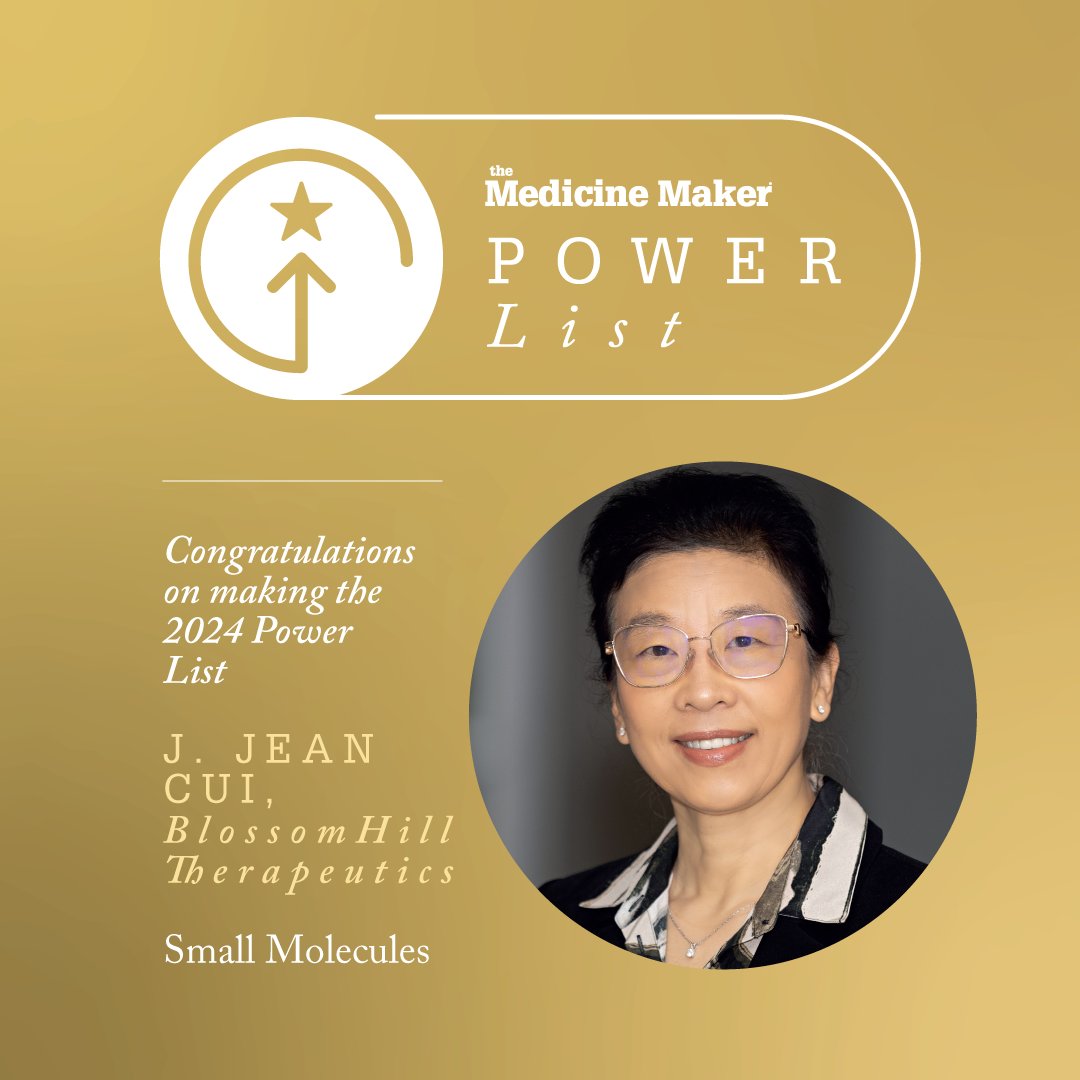 👏 We're excited to celebrate J. Jean Cui, Scientific Founder, President, and CEO of @bhtherapeutics for earning a well-deserved spot on the prestigious Medicine Maker 2024 Power List!

Read the 2024 Power List here: bit.ly/4ap2m3j

#PowerList #pharma #pharmaindustry