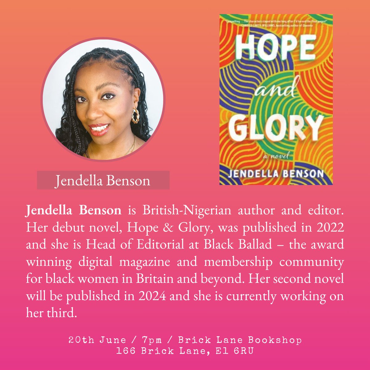 🎉 Another brilliant event for short story lovers! We can't wait to welcome @_shaniakilah and @JENDELLA to Brick Lane Bookshop for the launch of Shani's hotly anticipated book of short stories, 'For Such A Time As This'. 📅 20th June, 7pm 🎟️ £5 tinyurl.com/mr47dm58