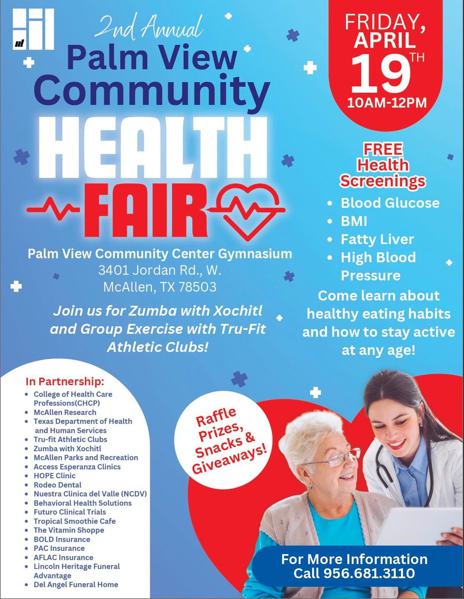 Experience a day of wellness at the 2nd annual Palm View Community Health Fair 🩺💓