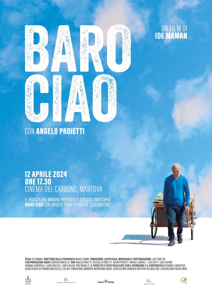 Baro Ciao, il lungometraggio di Ide Maman sul pittore sinto Angelo Proietti detto #LigaVacche. 

Domani a #Mantova al #CinemaDelCarbone 

#sinti #painting #barociao