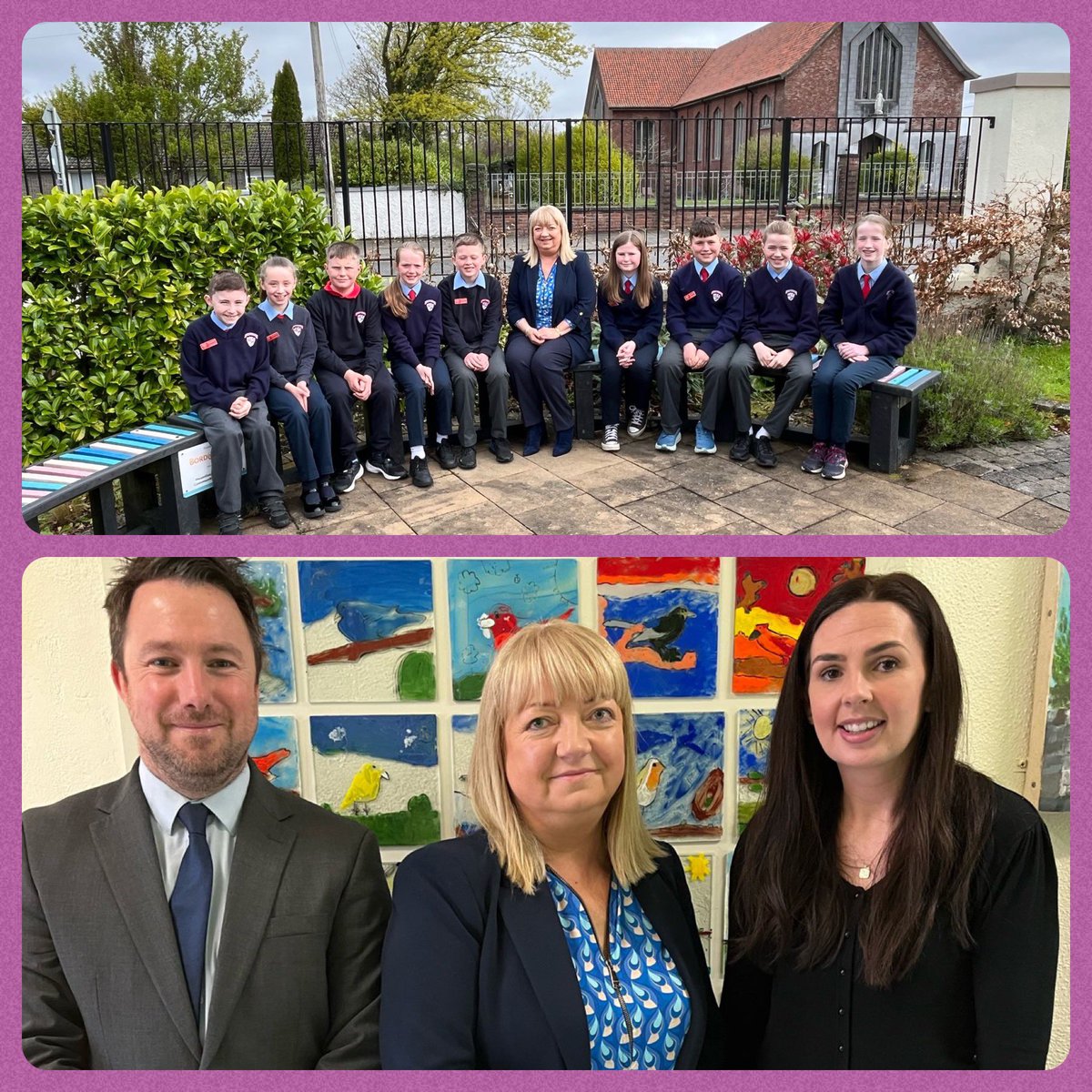 Out visiting schools today. My first stop was Daingean NS,Co. Offaly! Fab welcome by the Student’s Council (pict. below), Principal Mr. McConigley & Deputy Ruttledge treated me to a wonderful visit! Thank you all! @IPPN_Education @ESCItweets @oide_Ireland @network_will @NCCAie