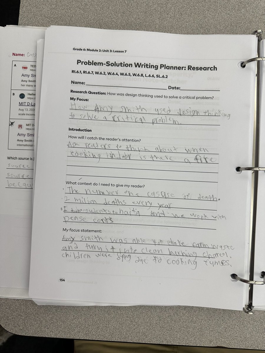 Ss worked hard to write a strong focus statement for their problem-solution essay #RBBisBIA 

@MrsGearyRBMS @CherylCuddihy @ELeducation