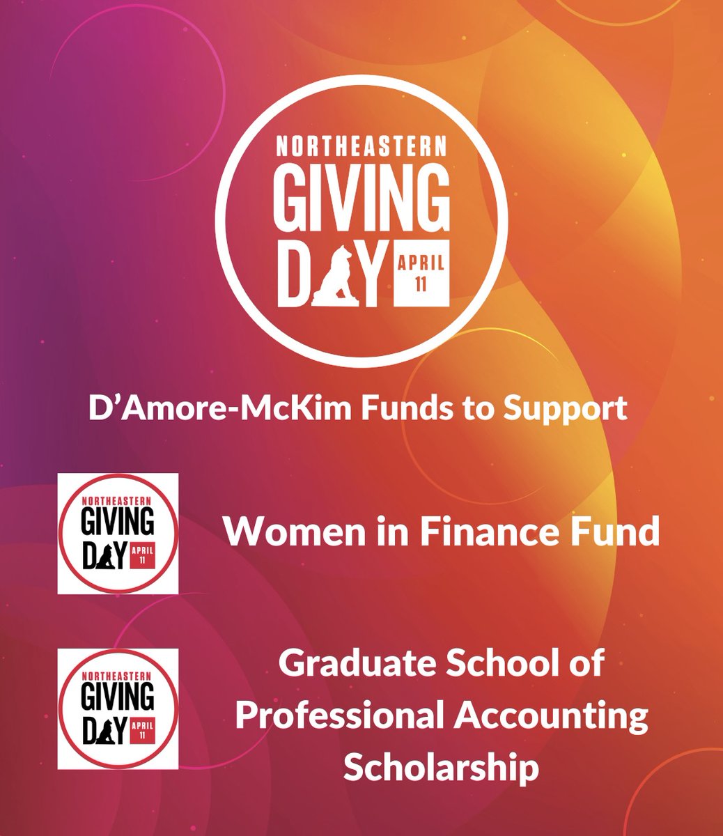 Explore the many ways you can make a difference this Giving Day! 💙 

Our Giving Day Funds Guide highlights various funds you can support. Each contribution fuels our mission and drives positive change. 

Learn more about each fund below! 
givingday.northeastern.edu/pages/damore-m…