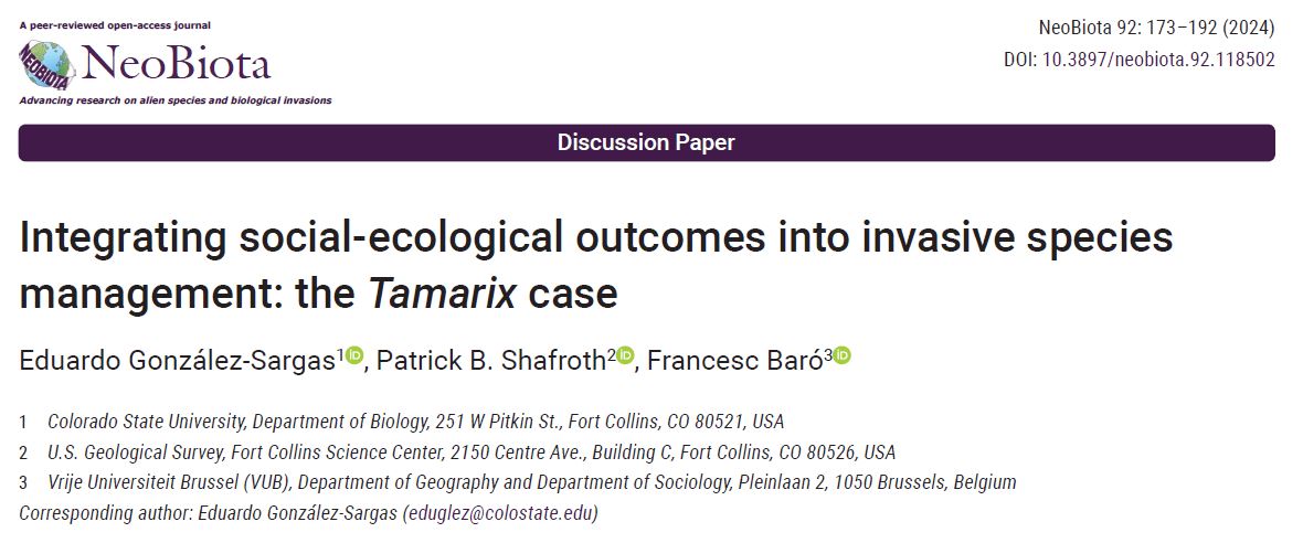 📢New (discussion) paper ‼️ My good and old friend Eduardo González-Sargas invited me to sneak in his field and bring a social-ecological perspective into invasive species management. Have a look in @NeobiotaJournal OA: doi.org/10.3897/neobio…