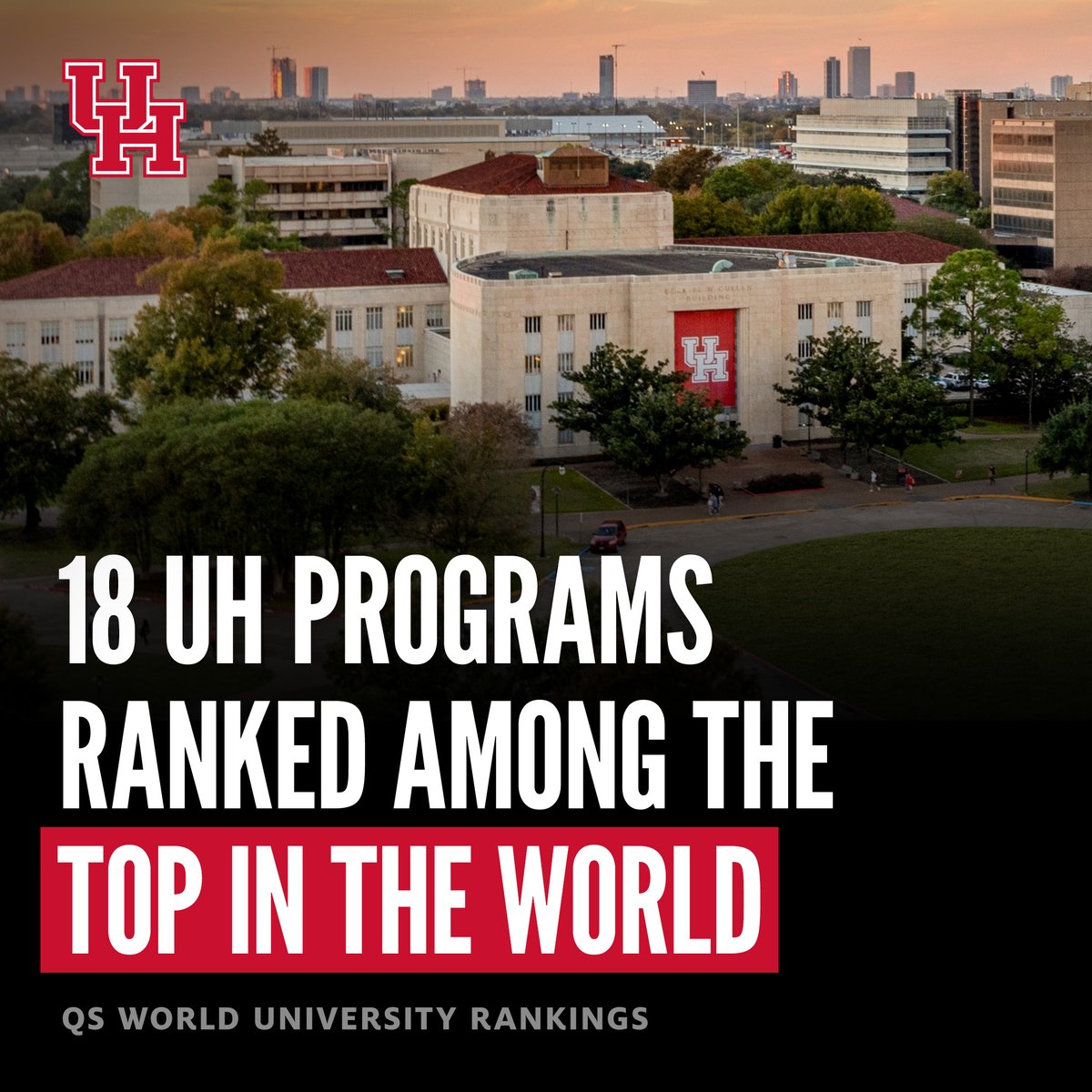 The University of Houston is, once again, demonstrating its strength as a global leader with its hospitality programs leading the way with a world rank of No. 35. See the other programs ranked among the top in the world here: uh.edu/news-events/st…