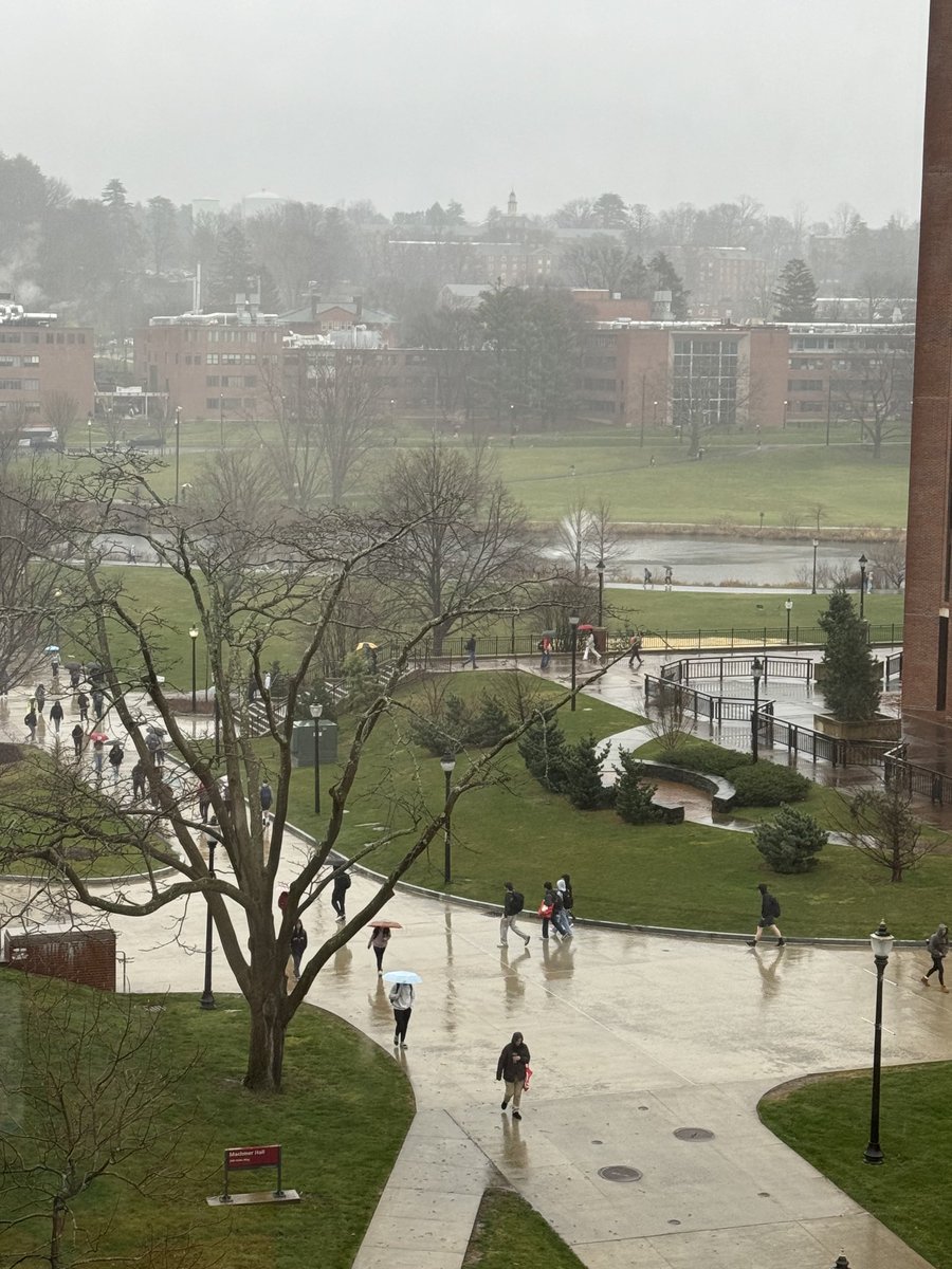 Welcome Spring? The view from my office ⁦<a href="/UMassPolicy/">UMass Public Policy</a>⁩ I’m feeling ambivalent about the weather ☔️🌧️💧🪻🌷⁦<a href="/UMassAmherst/">UMass Amherst</a>⁩