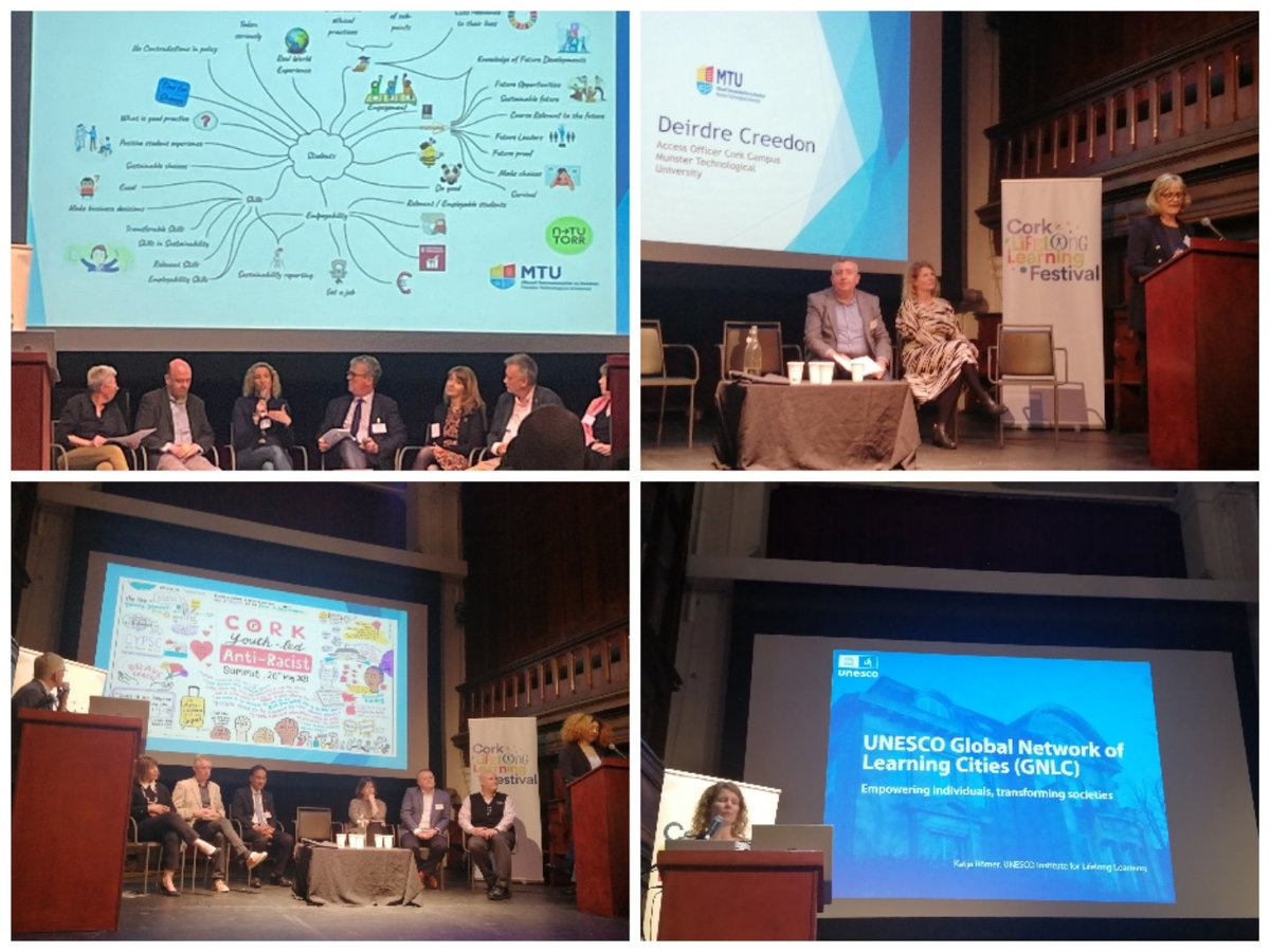 Lovely to be involved with the @corklearning festival today, showcasing How to Embed Sustainablilty into the Curriculum as part of the @ntutorr. Special thanks to @johbees for chairing the session & fellow panelist @mariakirrane. Well done also to @deirdre_dore @laura___coleman