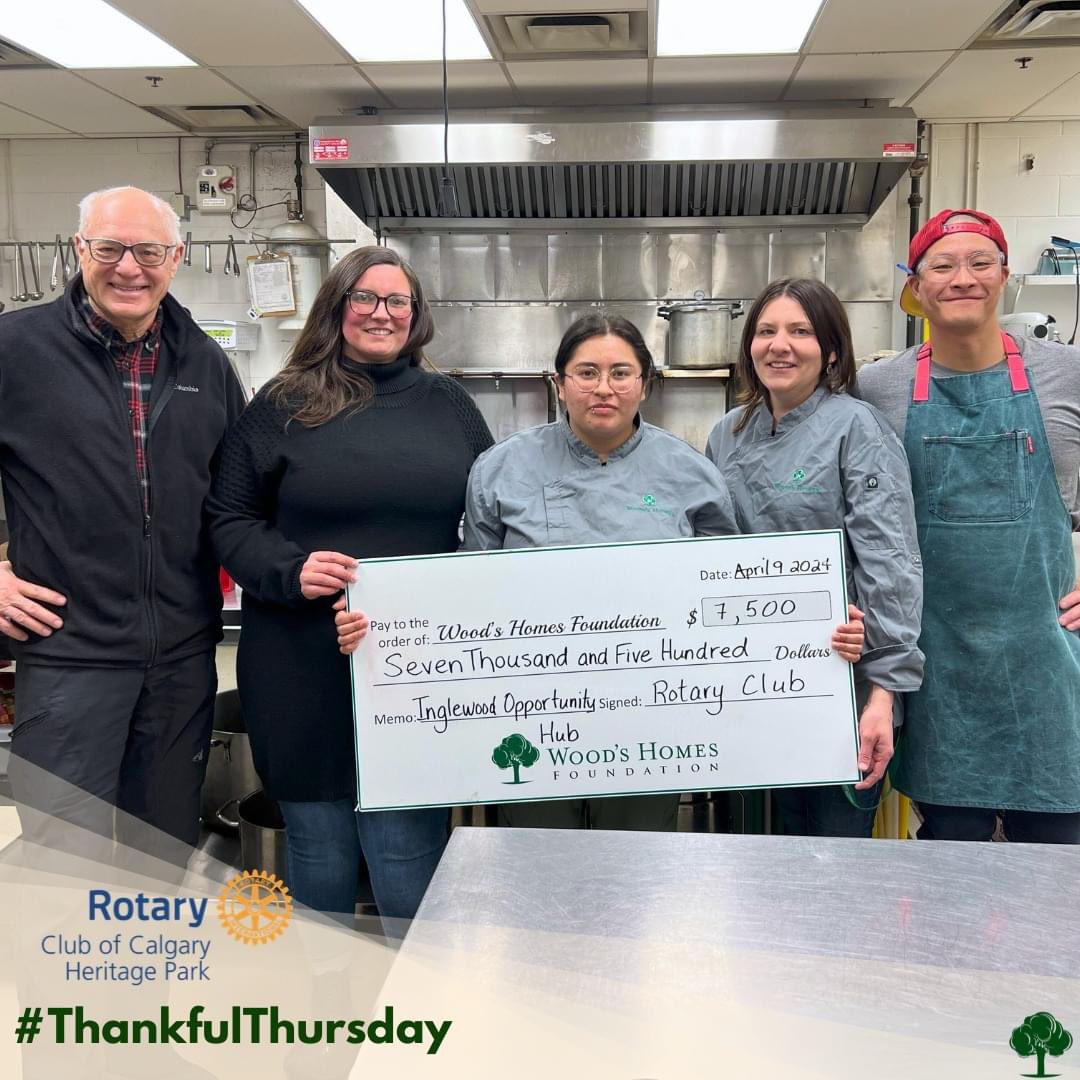 #ThankfulThursday this week goes out to @Rotary5360! Thanks to a joint effort from their three committees (Vocational Services, Community Services & Youth Services), they generously donated $7,500 towards a new freezer for our Youth Culinary Arts Program (YCAP) kitchen! Thank