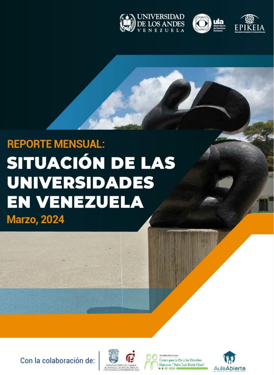 Reporte Mensual: Situación de las Universidades en Venezuela – Marzo 2024. 

#ReporteUniODHULA

 Entérate ingresando ahora en el siguiente: uladdhh.org.ve/index.php/2024…